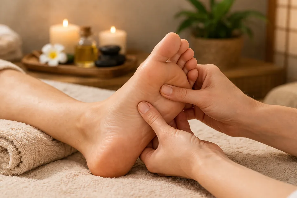 Relaxační terapie plosky nohy